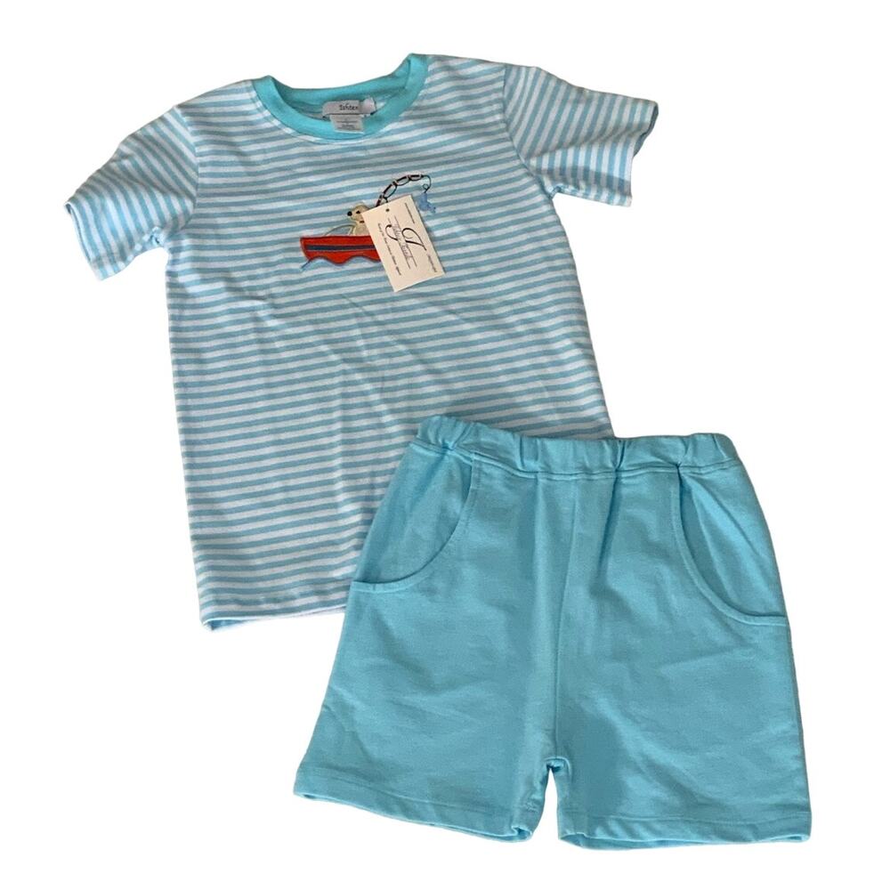 Ishtex Gone Fishing Boys short set size‎ 6